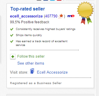 Рейтинг на eBay